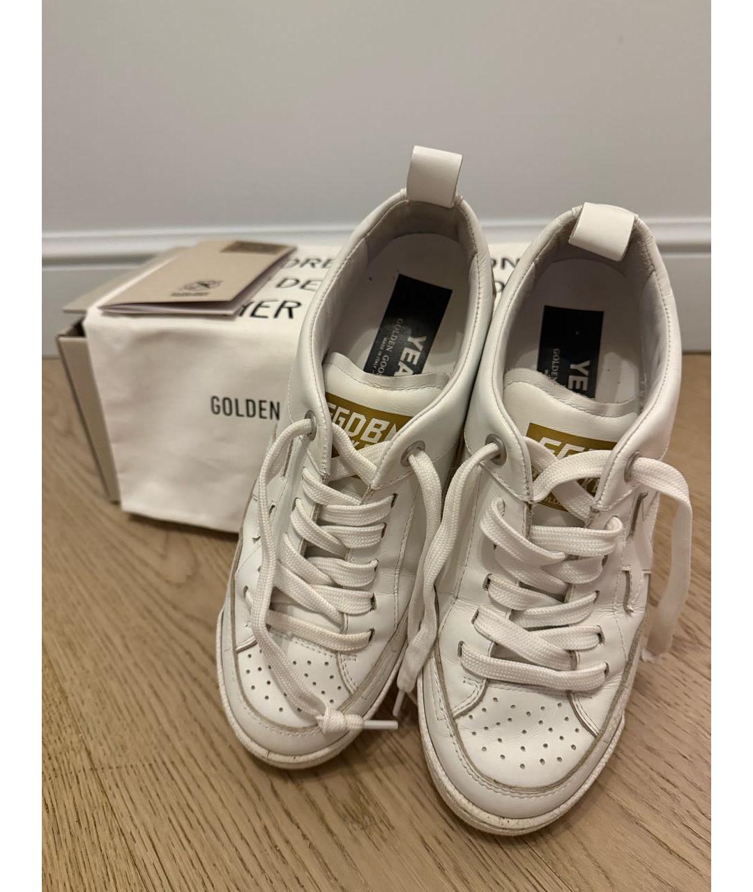 GOLDEN GOOSE DELUXE BRAND Белые кожаные кеды, фото 2