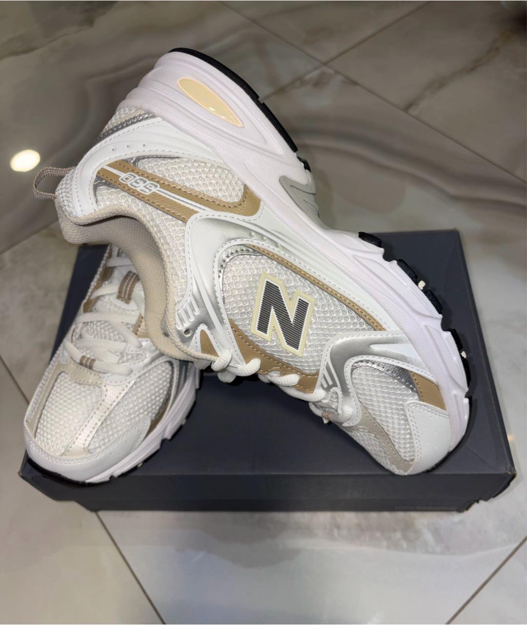 NEW BALANCE Белые кожаные кроссовки, фото 4