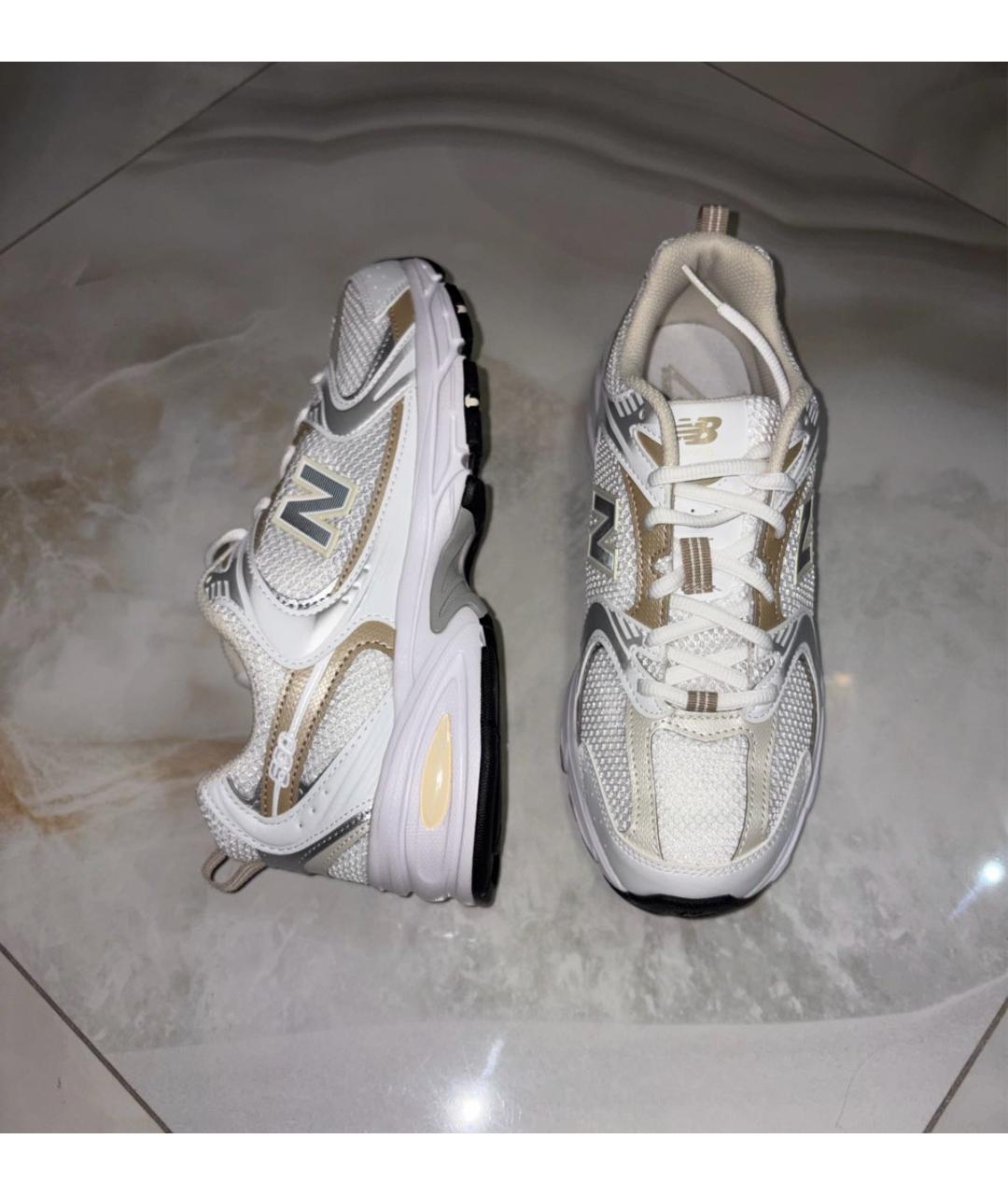 NEW BALANCE Белые кожаные кроссовки, фото 5