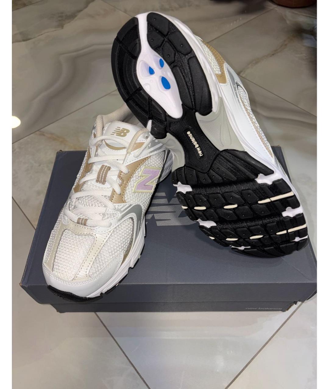 NEW BALANCE Белые кожаные кроссовки, фото 3