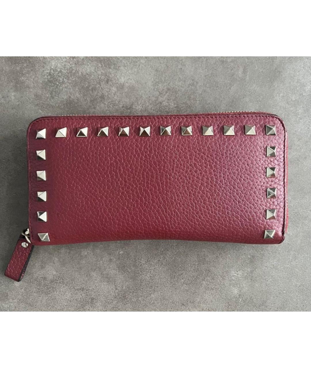 VALENTINO Красный кожаный кошелек, фото 2