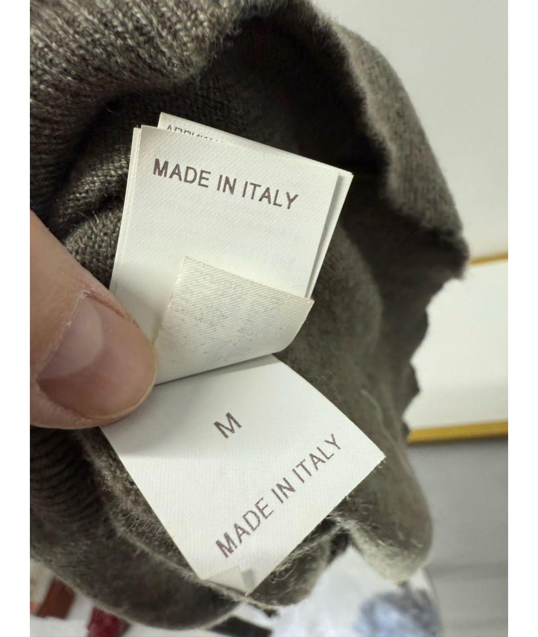 120% LINO Коричневое кашемировое повседневное платье, фото 3