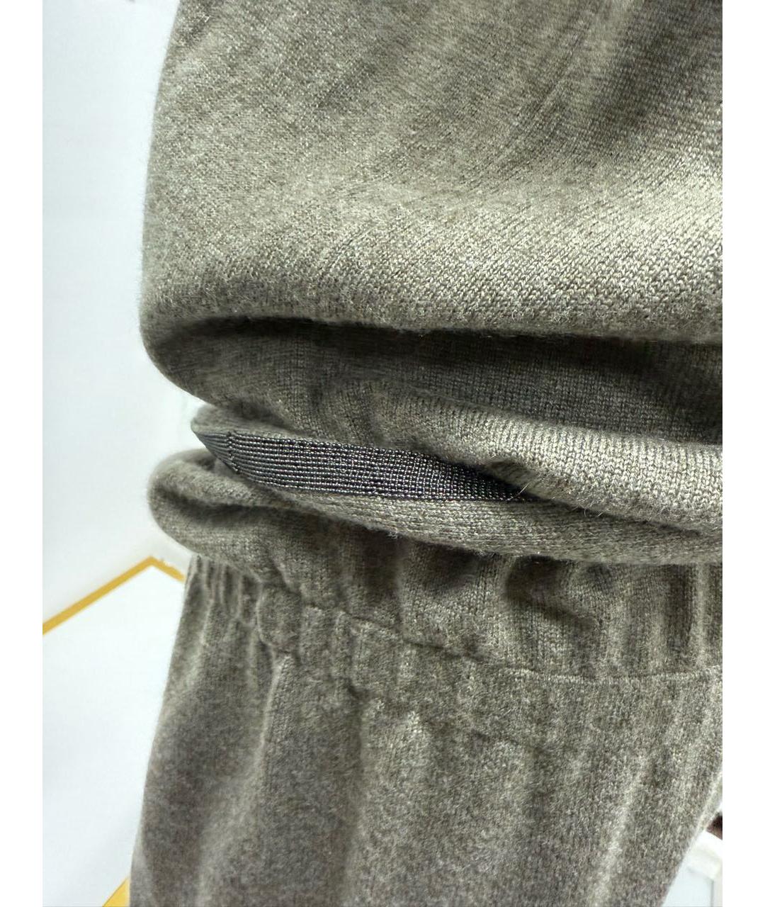 120% LINO Коричневое кашемировое повседневное платье, фото 4