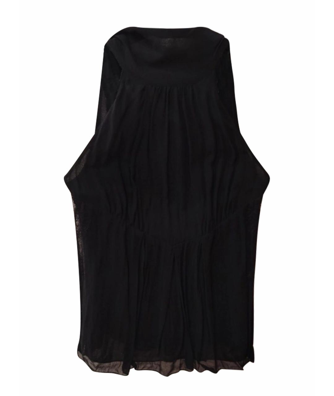 PATRIZIA PEPE Черная шелковая блузы, фото 1