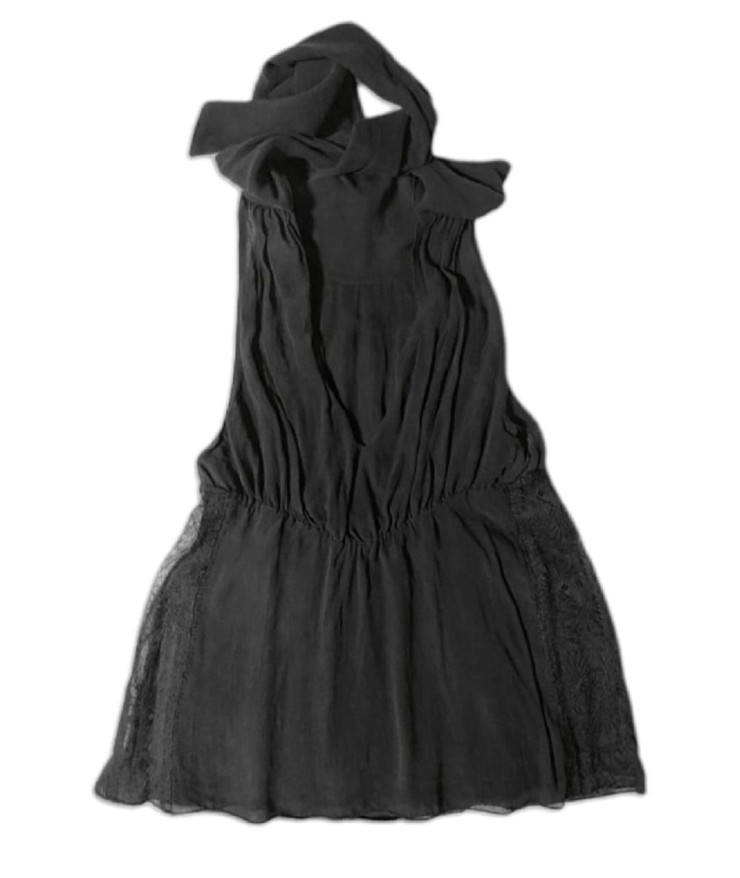 PATRIZIA PEPE Черная шелковая блузы, фото 5