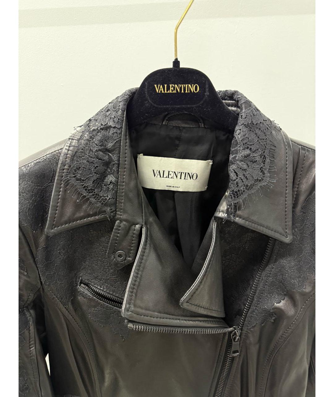 VALENTINO Черная кожаная куртка, фото 3