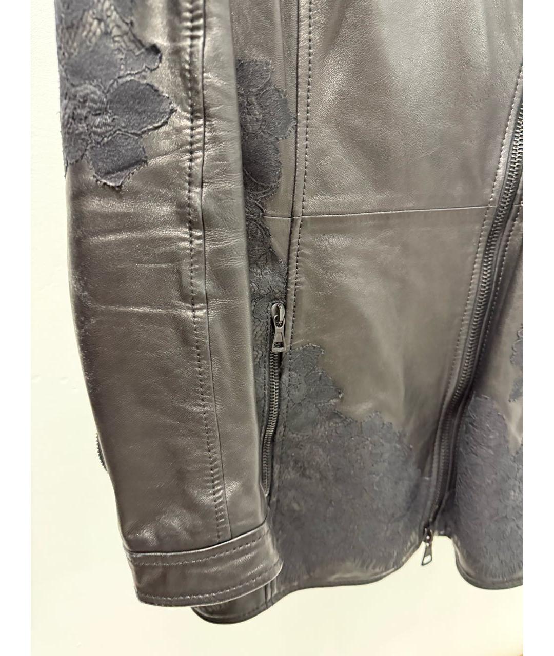 VALENTINO Черная кожаная куртка, фото 5