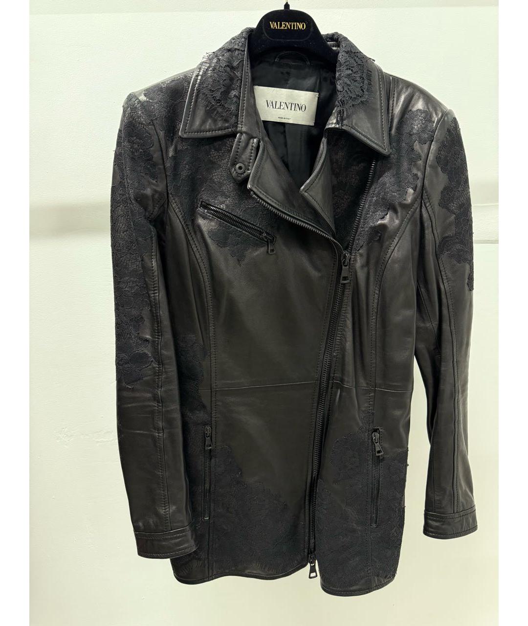 VALENTINO Черная кожаная куртка, фото 8