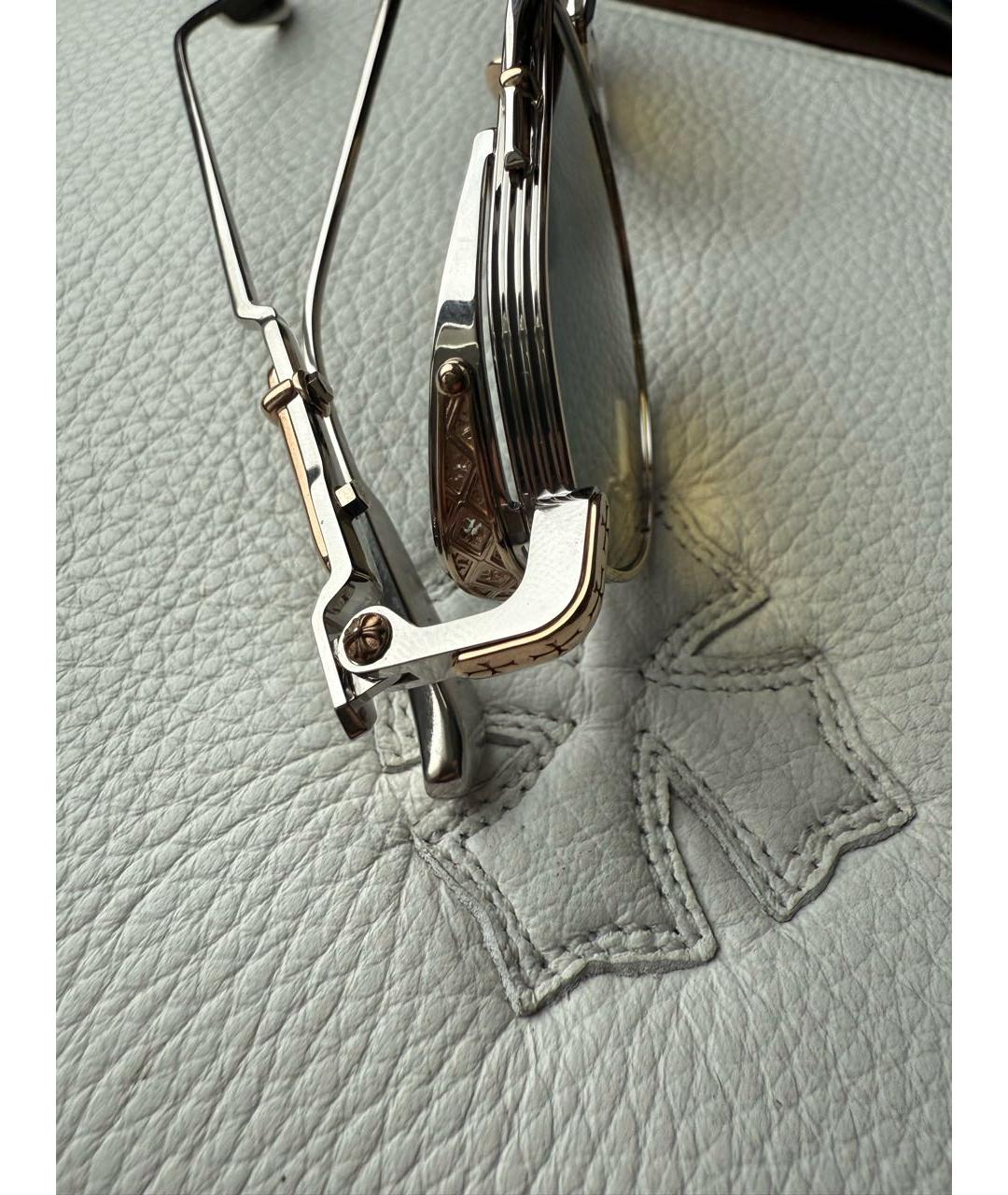 CHROME HEARTS Серебряные металлические солнцезащитные очки, фото 8