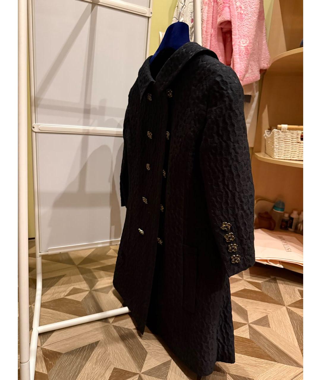 DOLCE&GABBANA Черное шерстяное пальто, фото 8