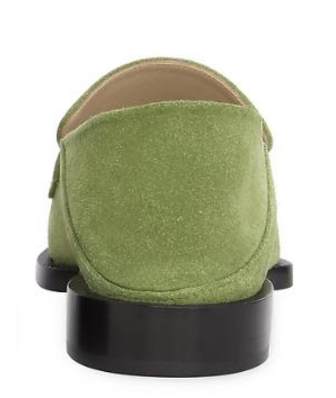 LORENA ANTONIAZZI Зеленые замшевые лоферы, фото 7