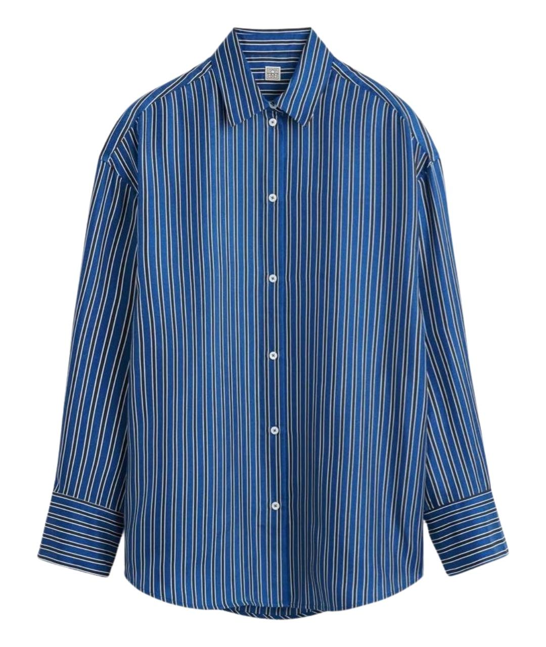 TOTEME Синяя шелковая рубашка, фото 1