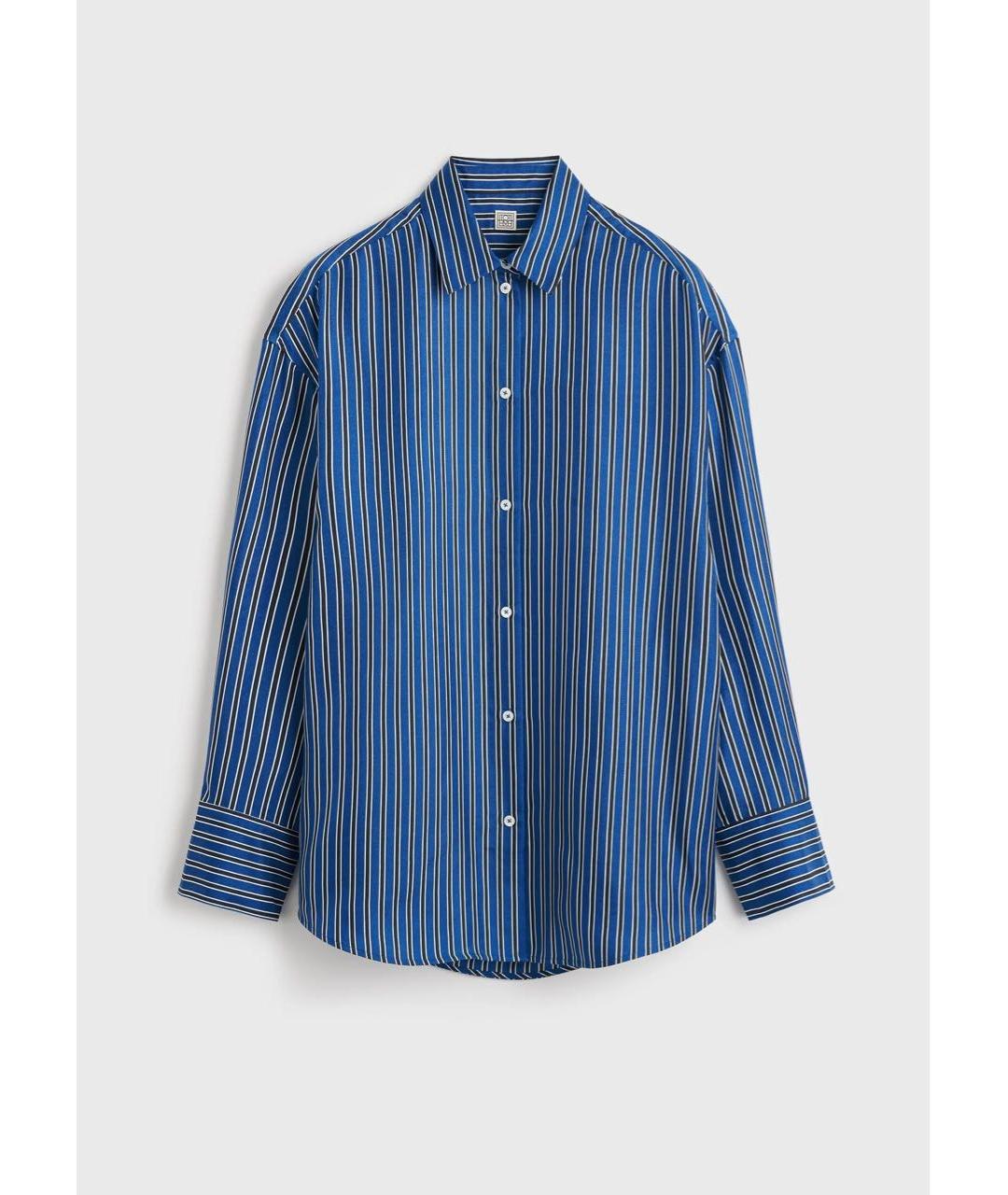 TOTEME Синяя шелковая рубашка, фото 5