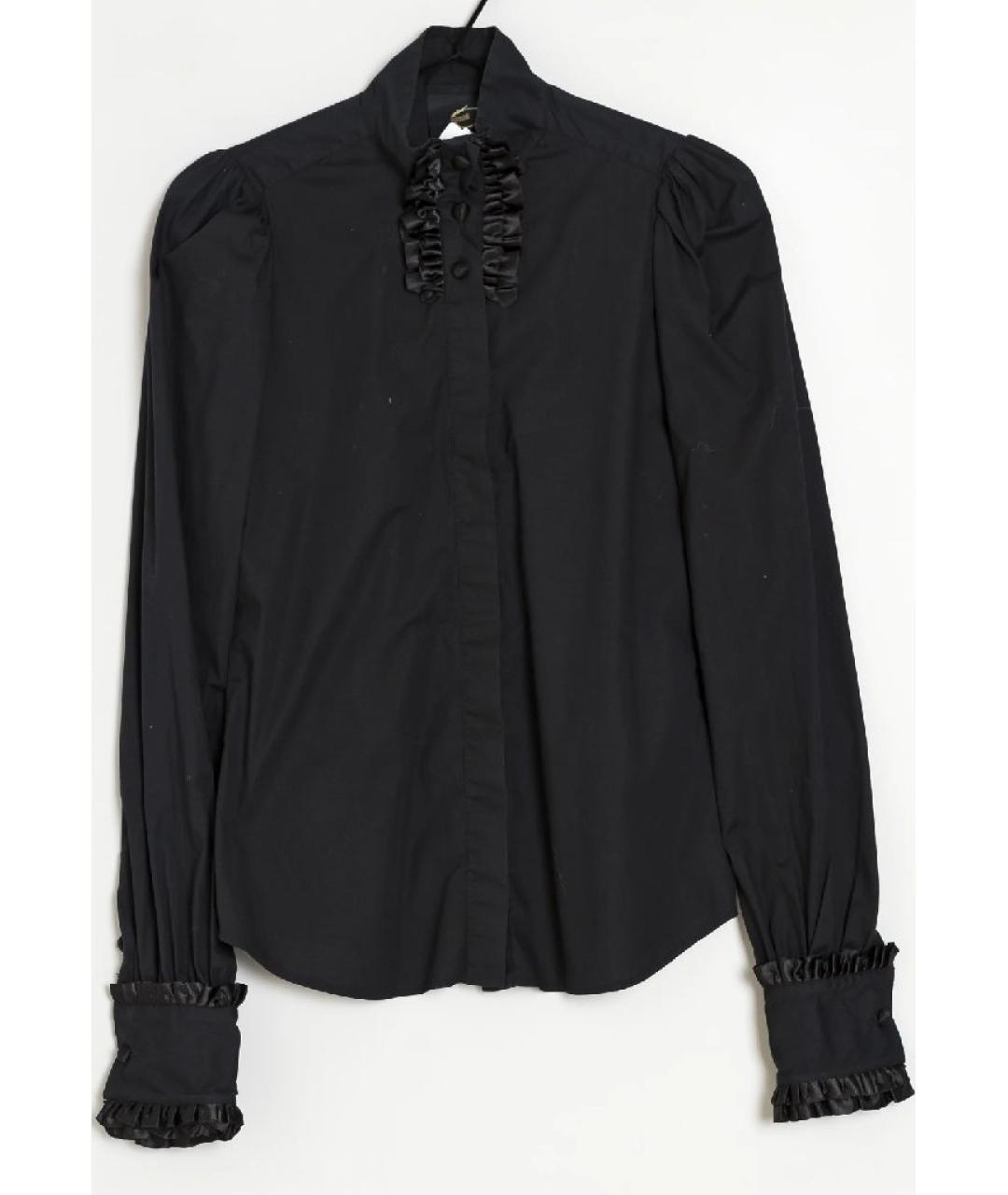 JUST CAVALLI Черная хлопковая блузы, фото 6