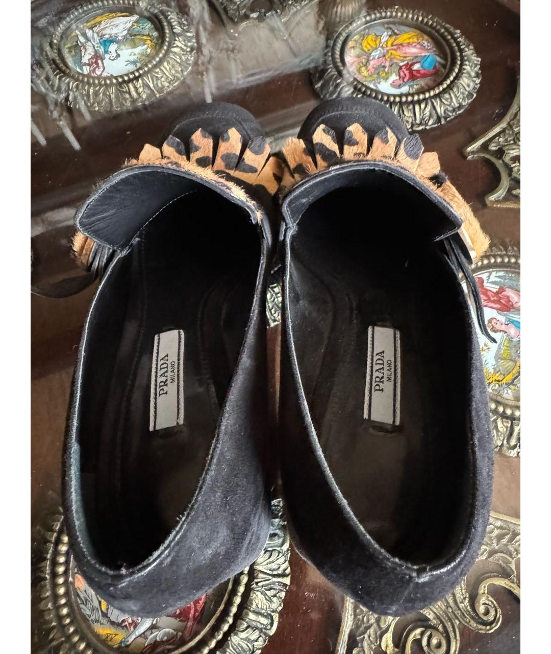 PRADA Черные замшевые туфли, фото 3