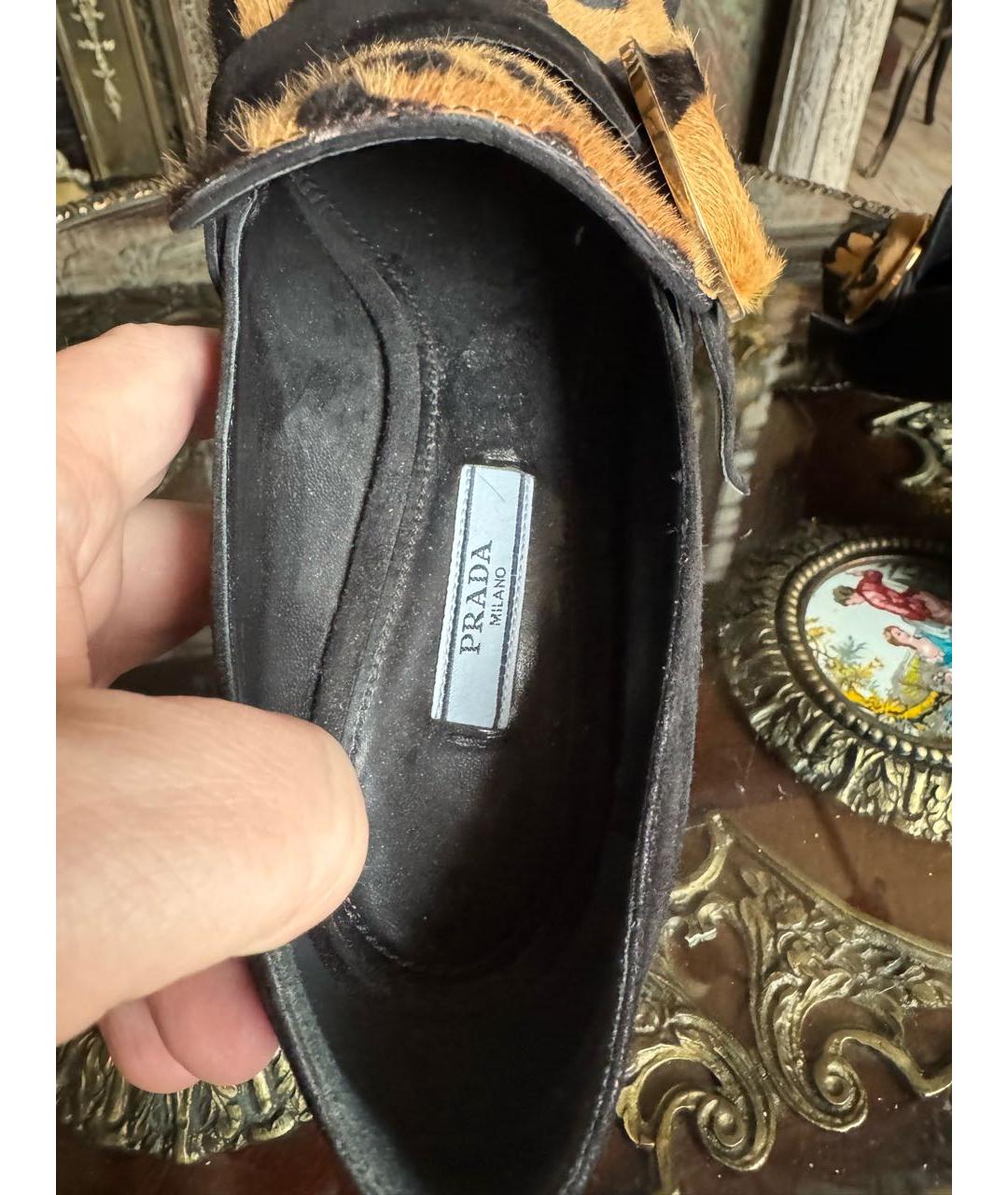 PRADA Черные замшевые туфли, фото 7