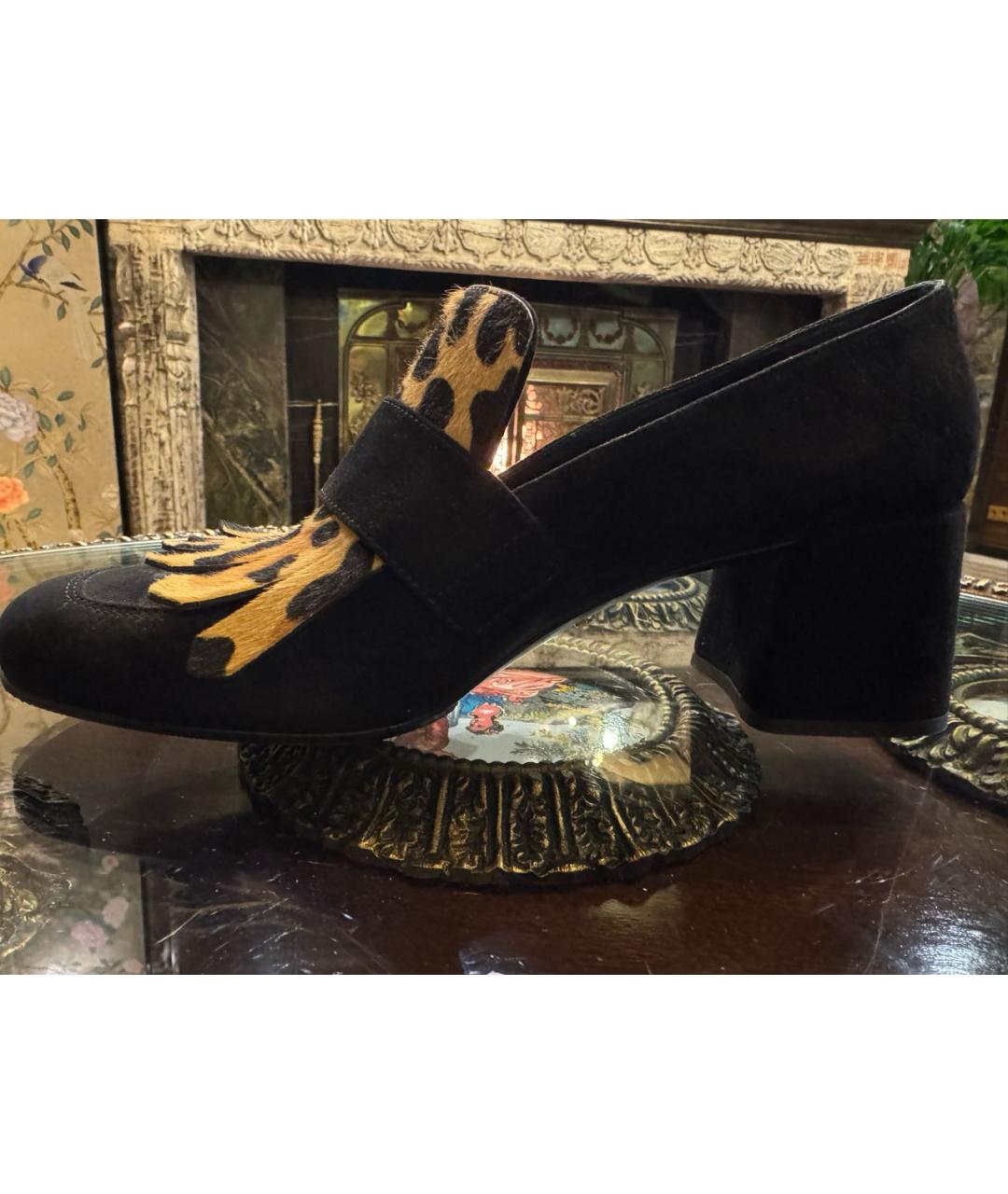 PRADA Черные замшевые туфли, фото 5