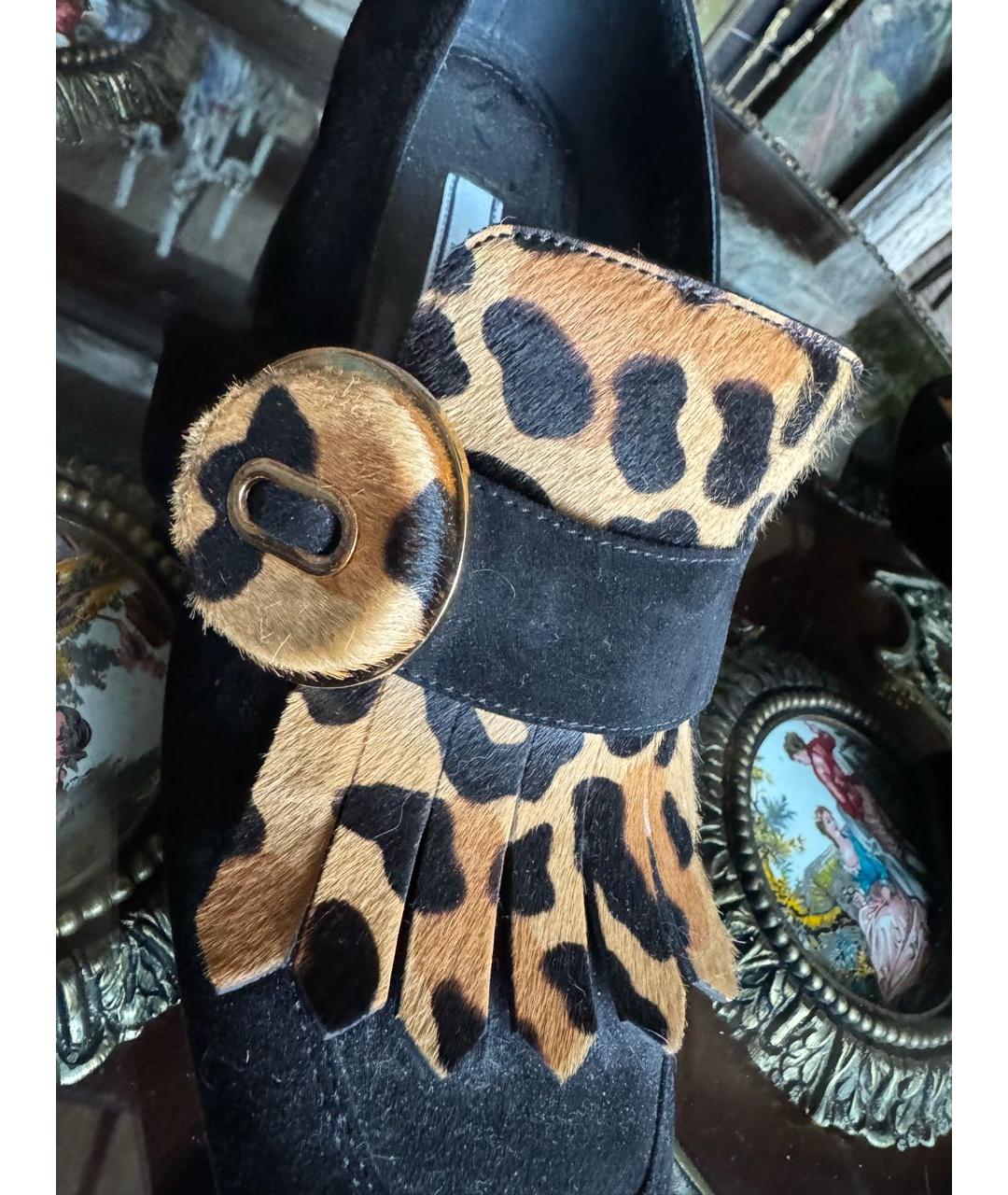 PRADA Черные замшевые туфли, фото 8