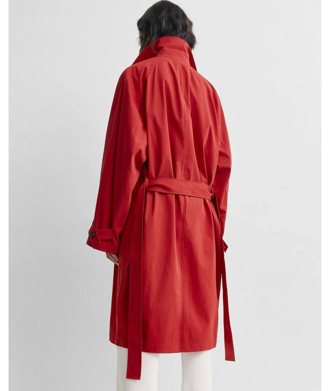 TOTEME Красный хлопковый тренч/плащ, фото 3