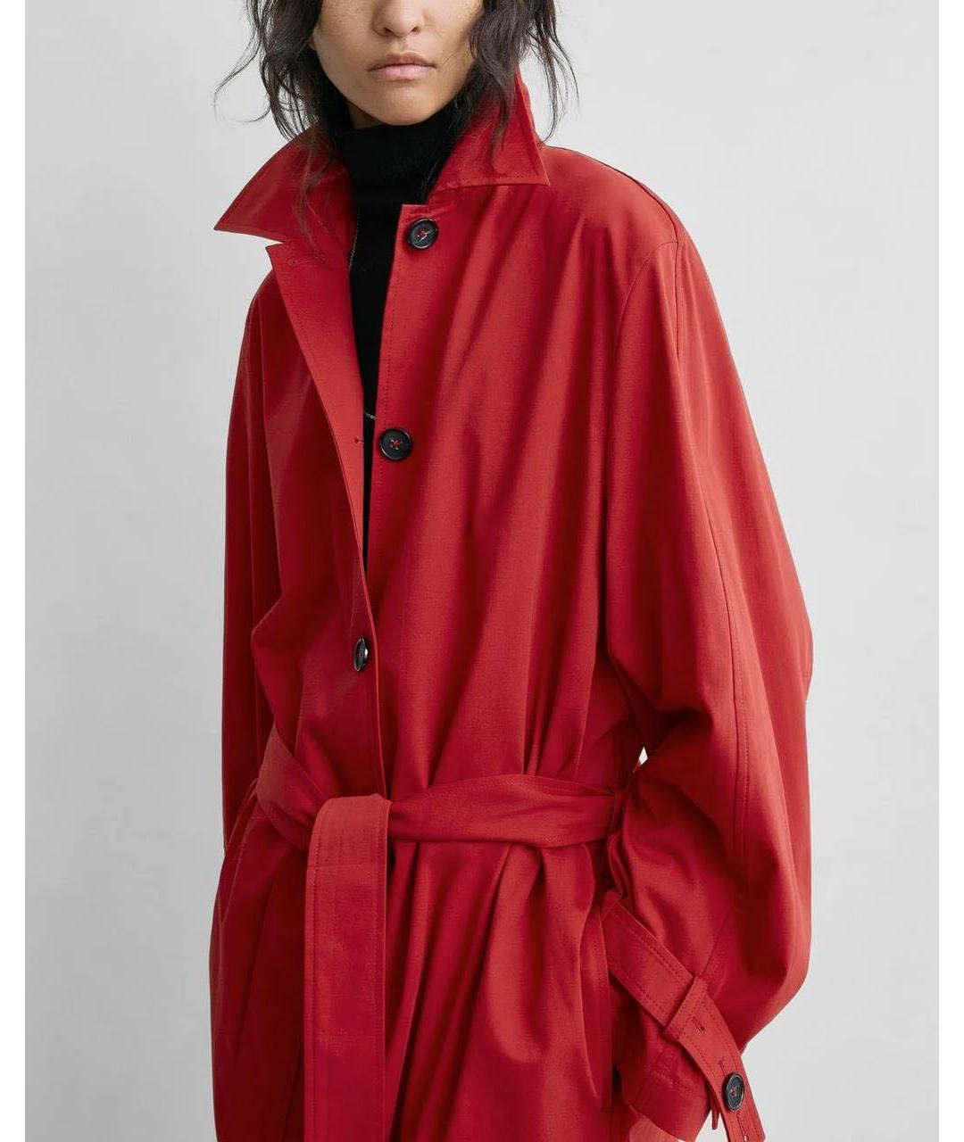 TOTEME Красный хлопковый тренч/плащ, фото 4