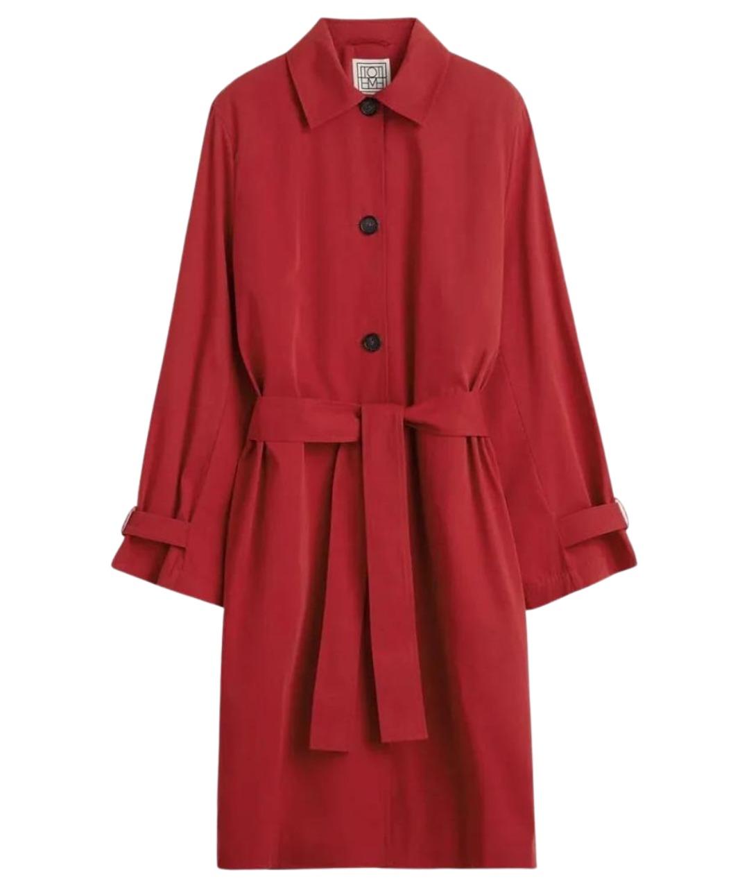 TOTEME Красный хлопковый тренч/плащ, фото 1