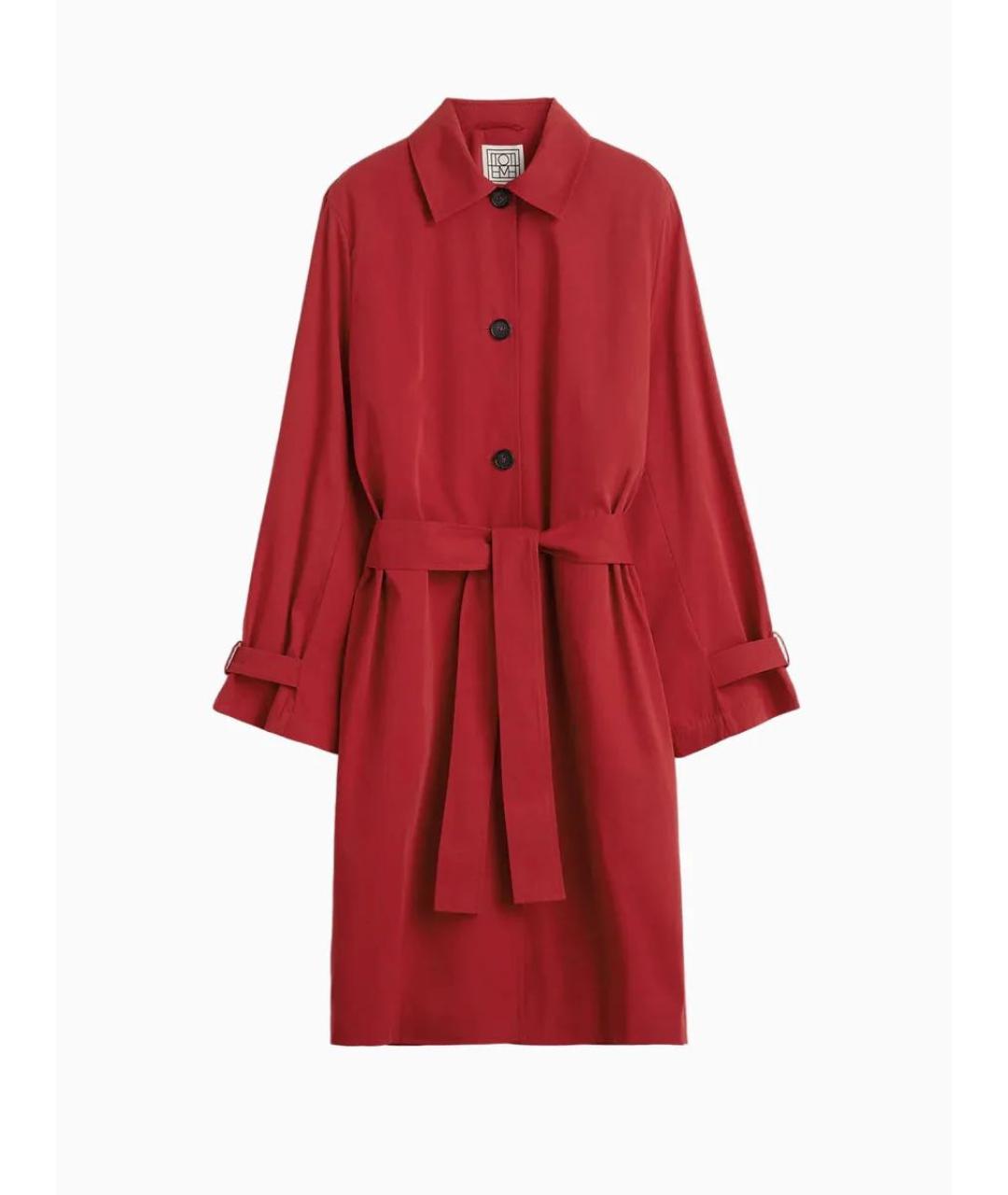 TOTEME Красный хлопковый тренч/плащ, фото 5