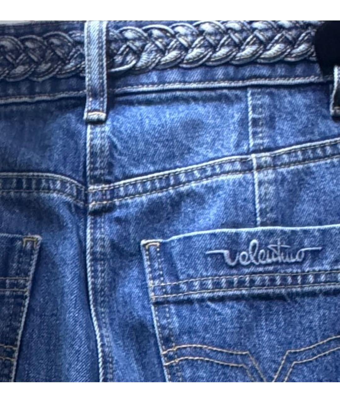 VALENTINO Синие хлопковые джинсы слим, фото 4