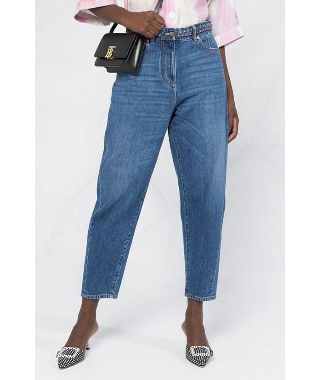 VALENTINO Синие хлопковые джинсы слим, фото 3