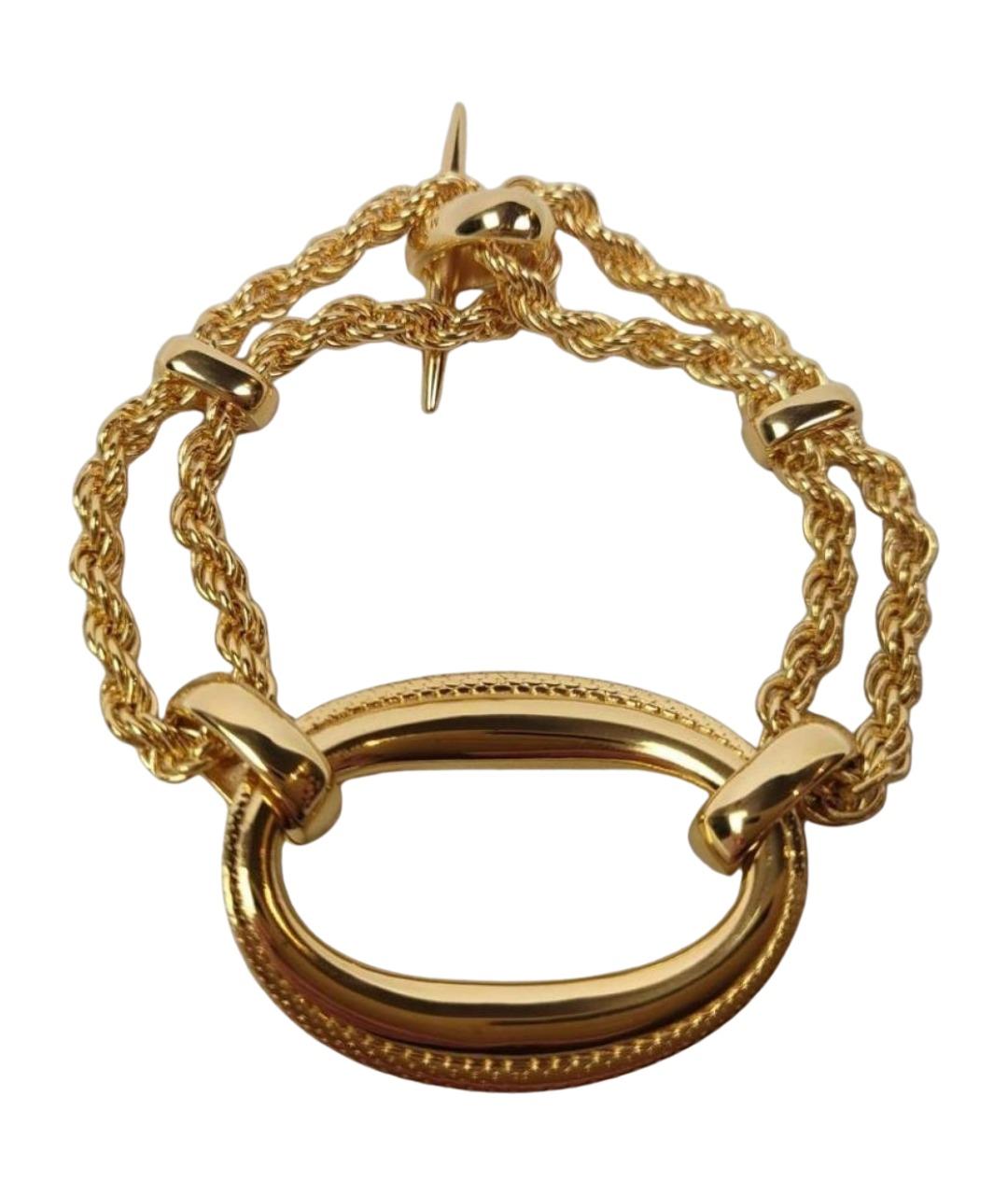 SAINT LAURENT Золотой металлический браслет, фото 1