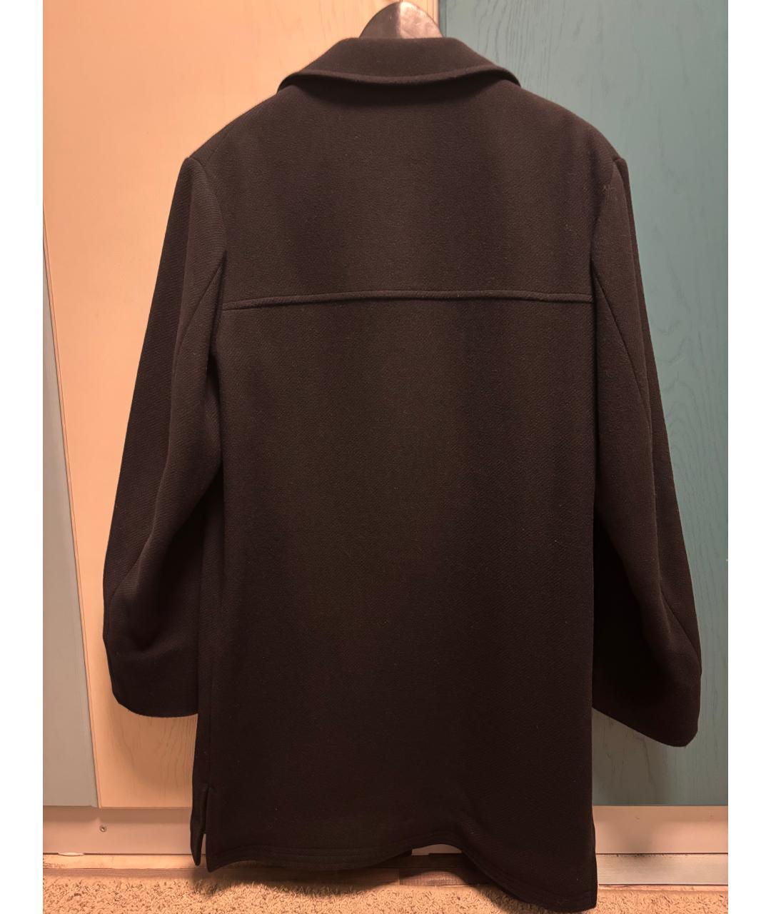 DRIES VAN NOTEN Черное шерстяное пальто, фото 2