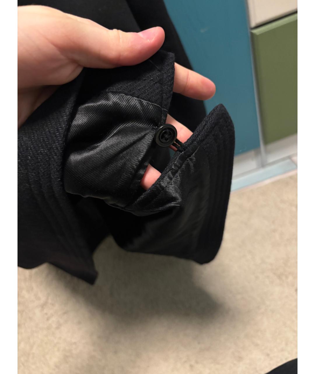 DRIES VAN NOTEN Черное шерстяное пальто, фото 8