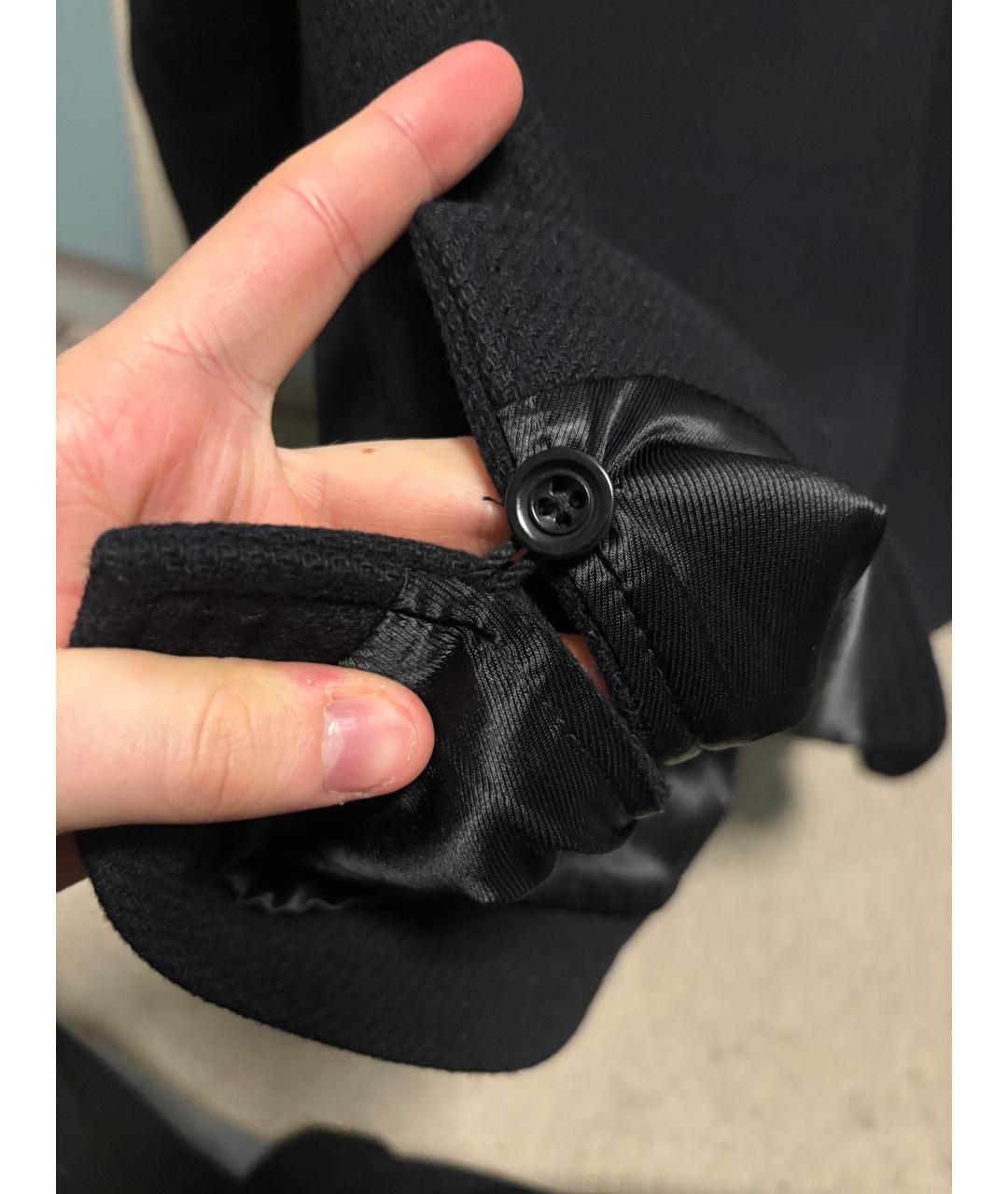 DRIES VAN NOTEN Черное шерстяное пальто, фото 7