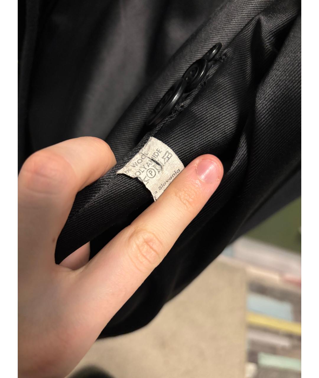 DRIES VAN NOTEN Черное шерстяное пальто, фото 4