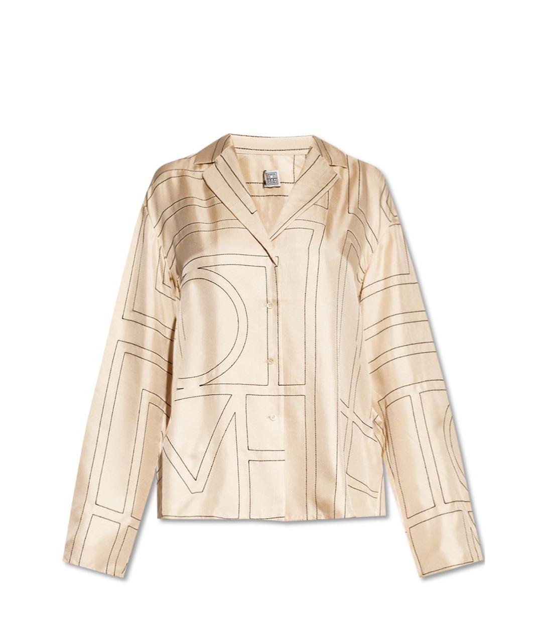 TOTEME Бежевая шелковая рубашка, фото 1