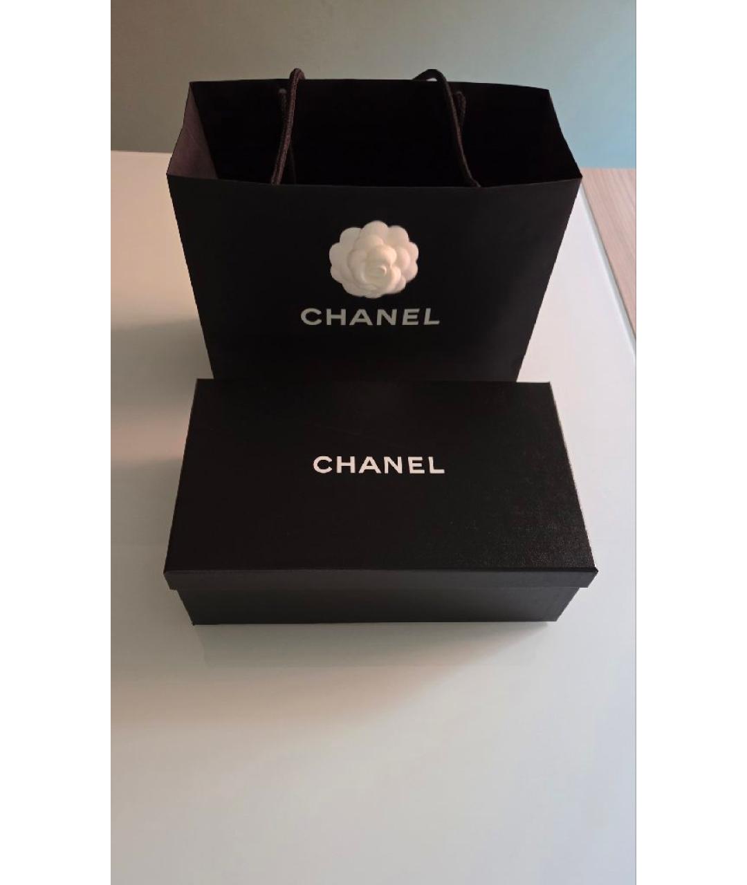 CHANEL Бежевые кожаные балетки, фото 6