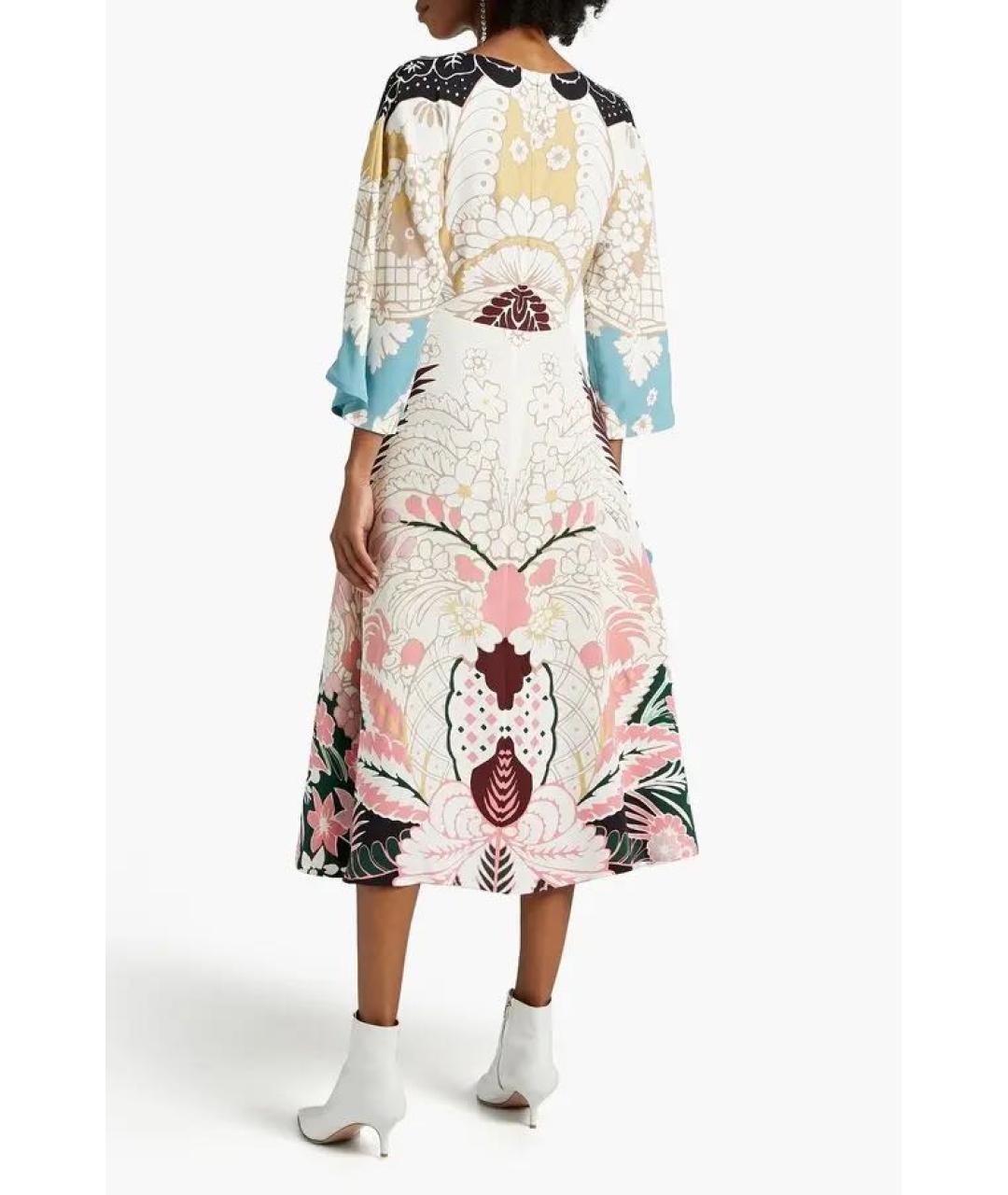 VALENTINO Мульти шелковое повседневное платье, фото 2