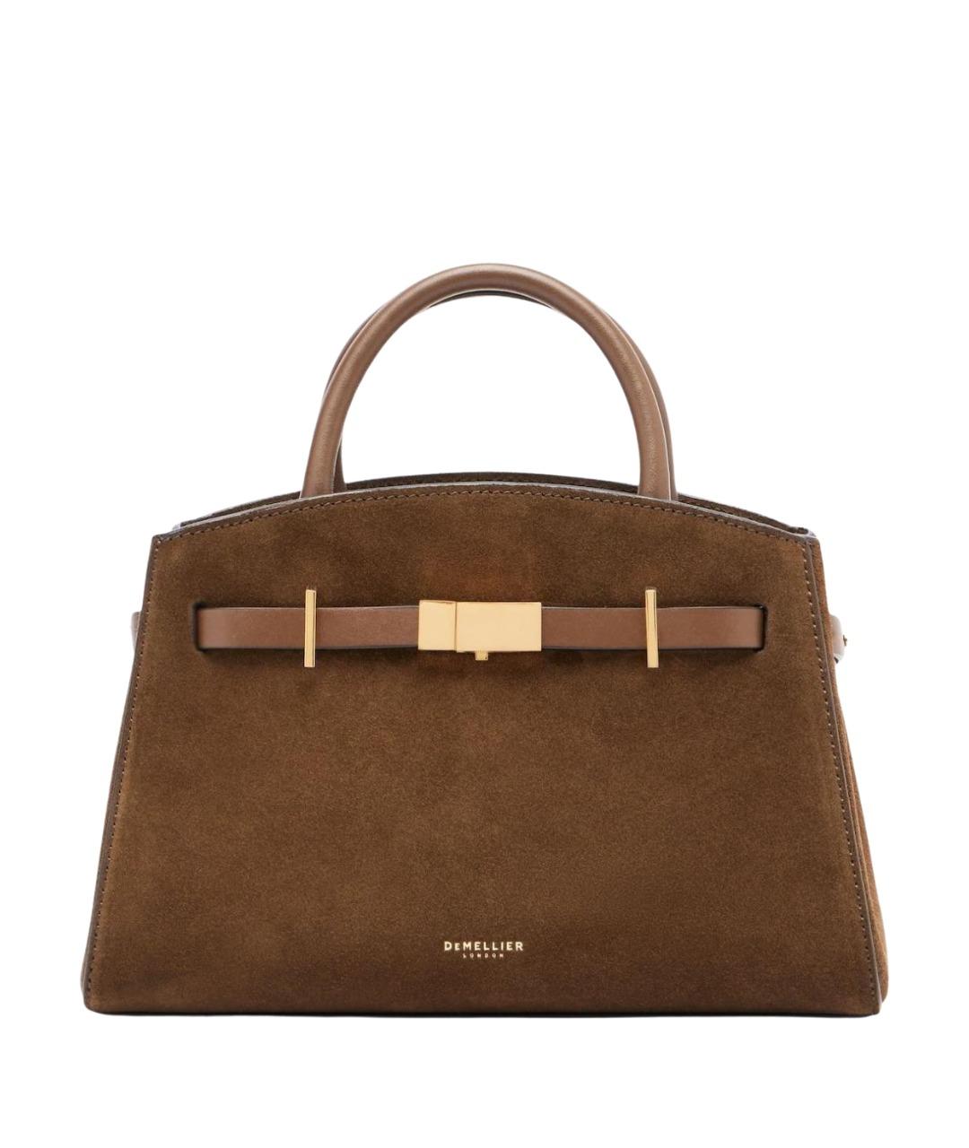 DEMELLIER Коричневая замшевая сумка с короткими ручками, фото 1