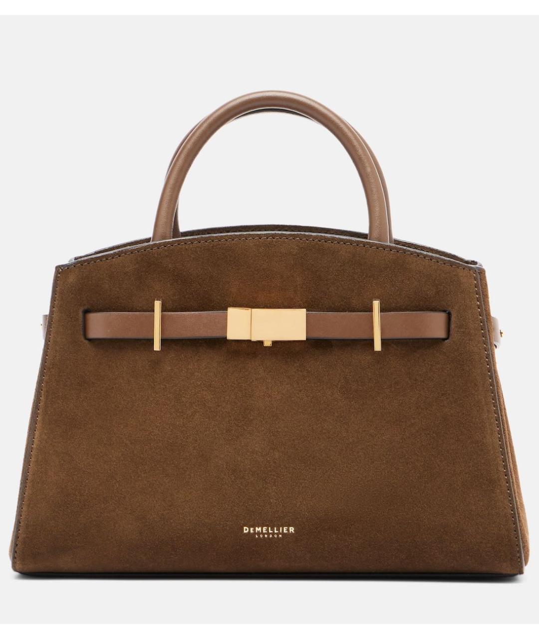 DEMELLIER Коричневая замшевая сумка с короткими ручками, фото 5