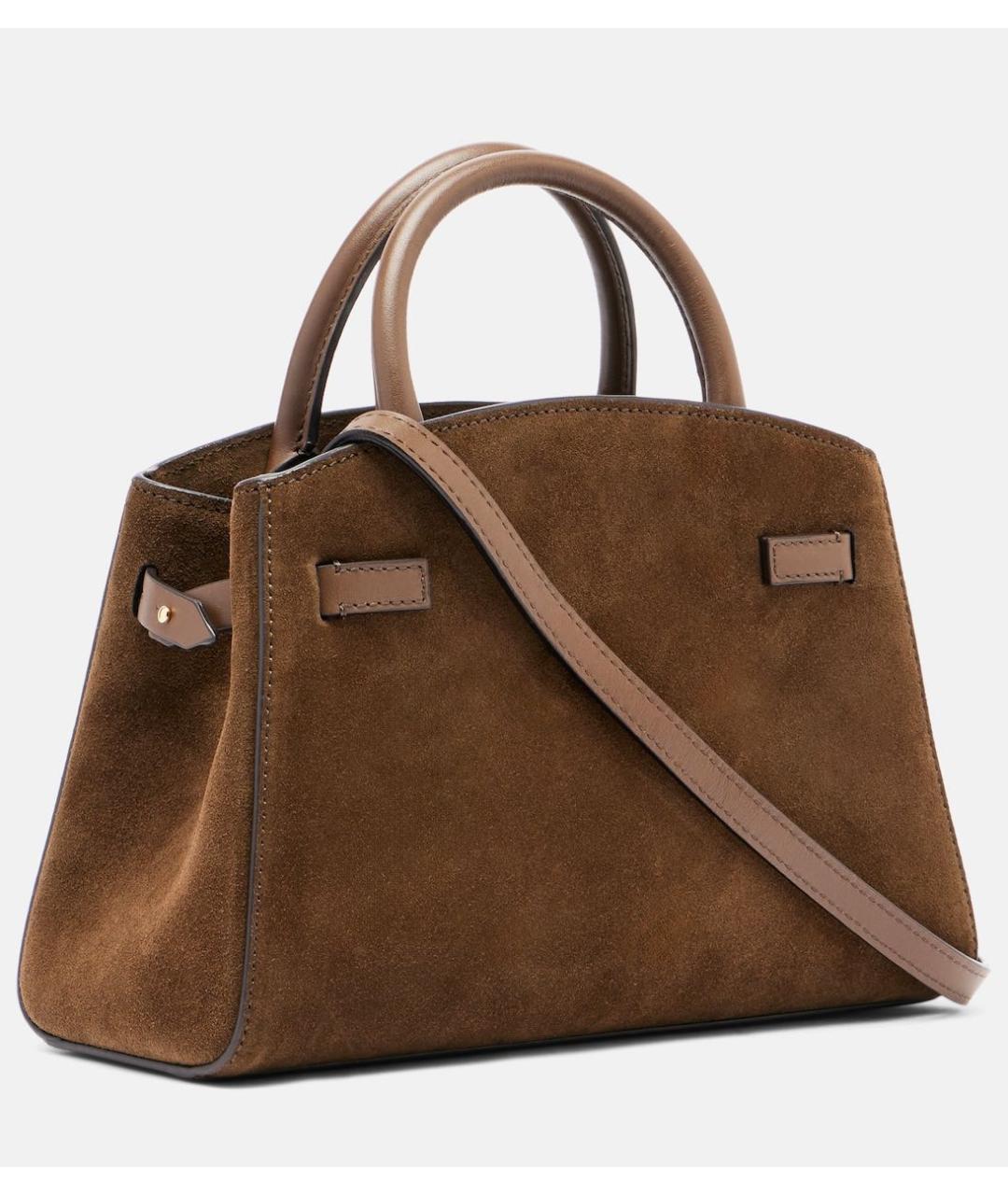 DEMELLIER Коричневая замшевая сумка с короткими ручками, фото 4