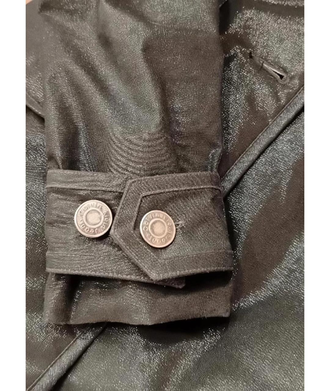 CALVIN KLEIN Черное полиэстеровое пальто, фото 5