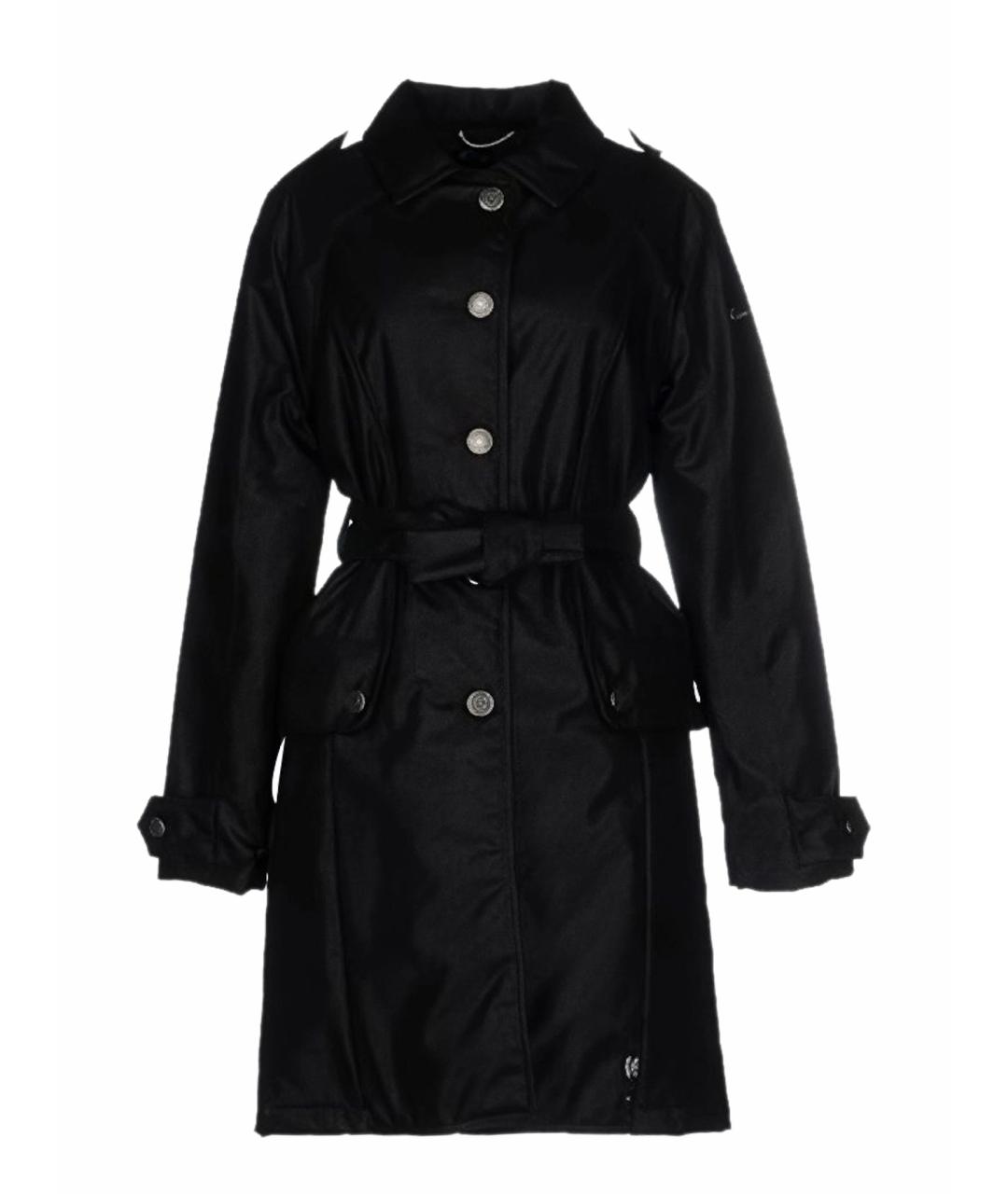 CALVIN KLEIN Черное полиэстеровое пальто, фото 1