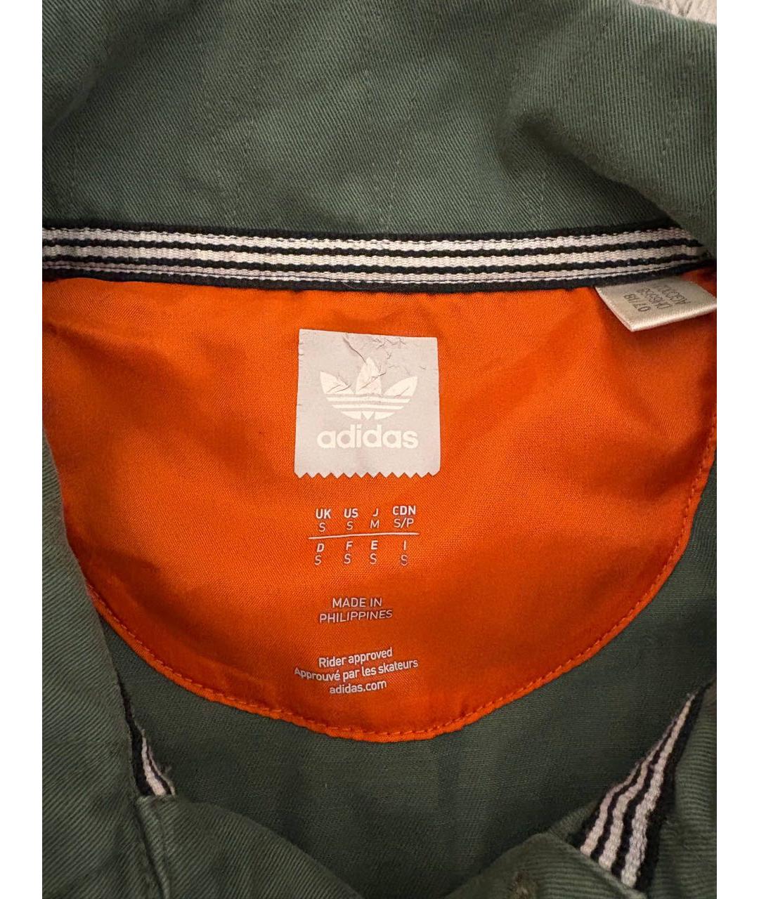 ADIDAS Зеленая хлопковая кэжуал рубашка, фото 2