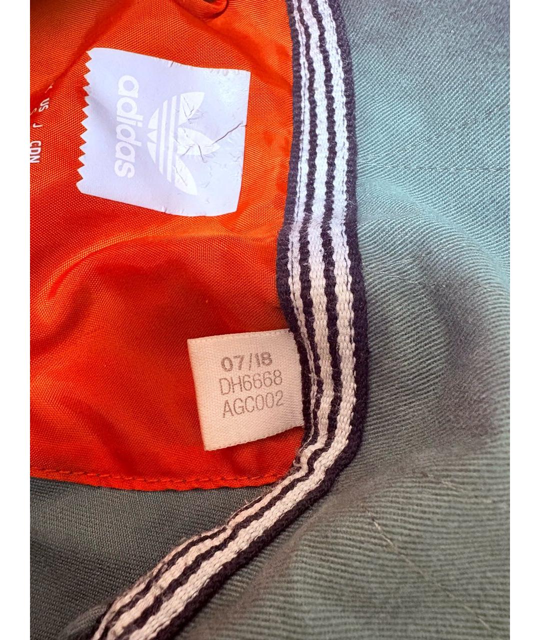 ADIDAS Зеленая хлопковая кэжуал рубашка, фото 4