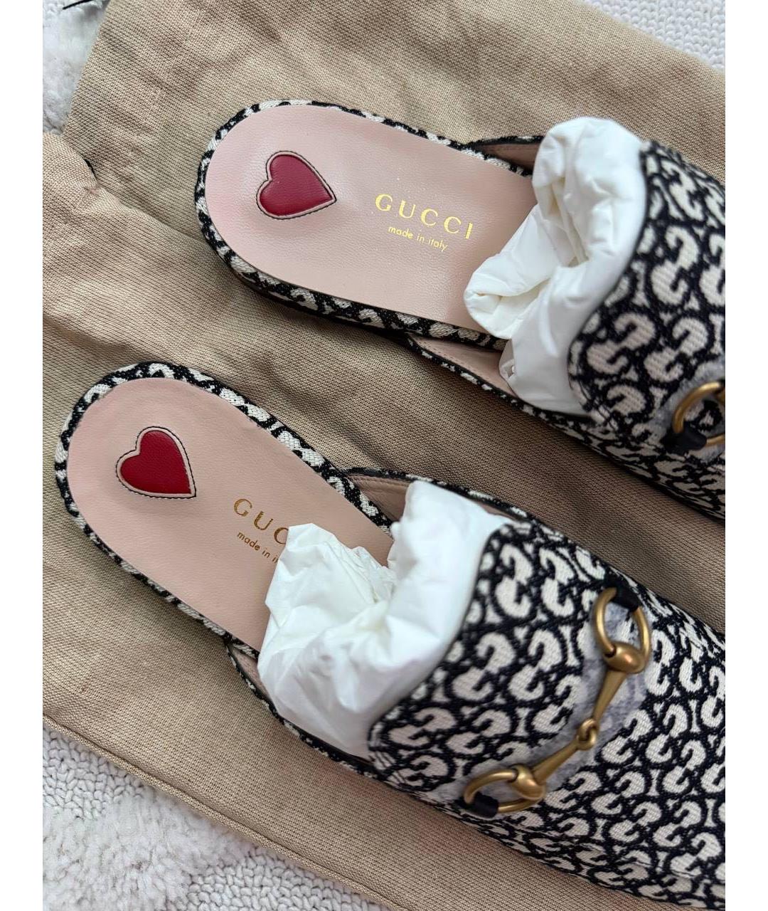 GUCCI Мульти текстильные сабо, фото 4