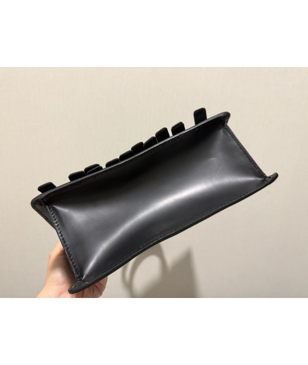 ACNE STUDIOS Черная кожаная сумка тоут, фото 5