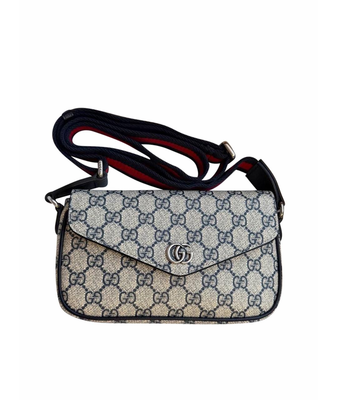 GUCCI Бежевая кожаная сумка через плечо, фото 1