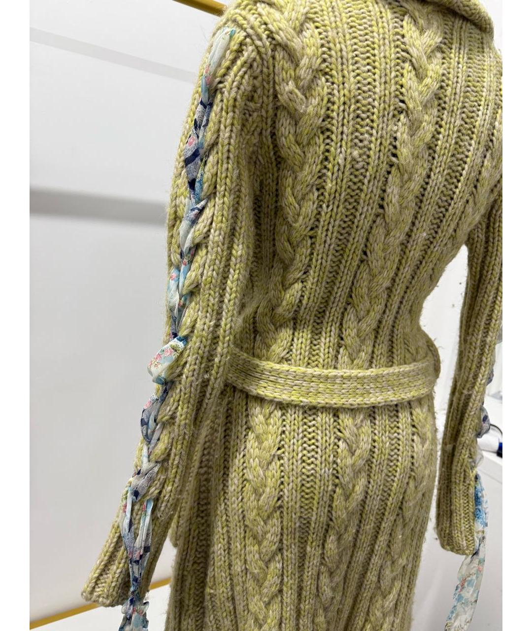 JOHN GALLIANO Зеленый шерстяной кардиган, фото 4