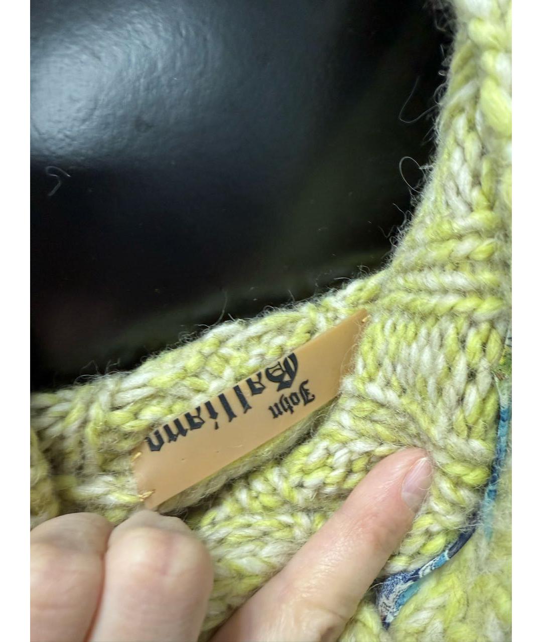 JOHN GALLIANO Зеленый шерстяной кардиган, фото 3