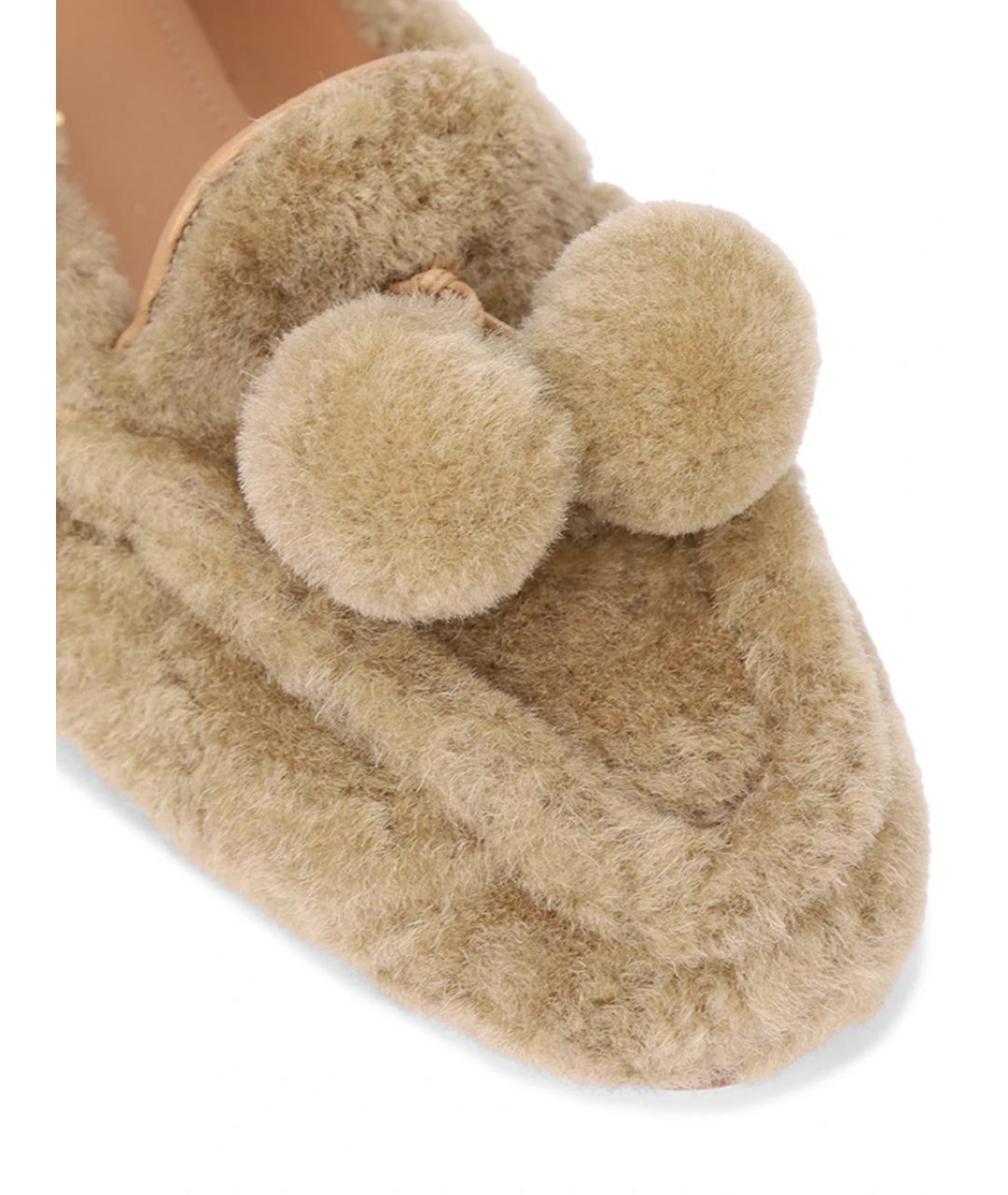 SANTONI Бежевые лоферы, фото 5