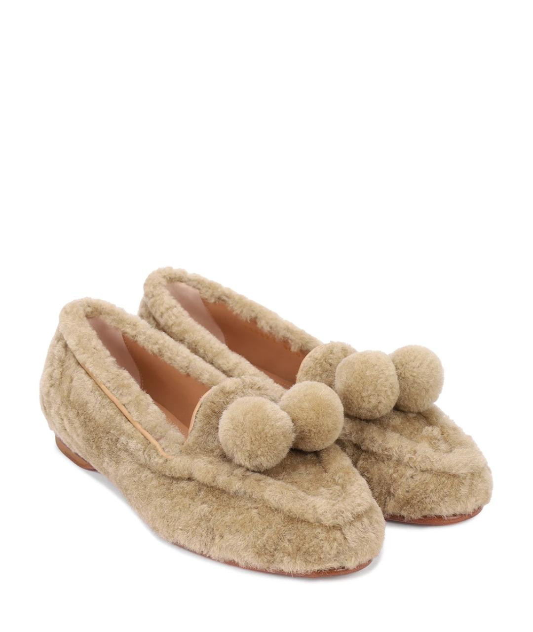 SANTONI Бежевые лоферы, фото 2